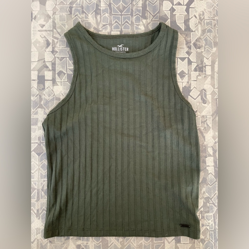 Hollister Green Ribbed Tank